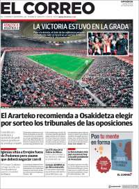 Portada de El Correo - Guipuzcoa (Espa&ntilde;a)