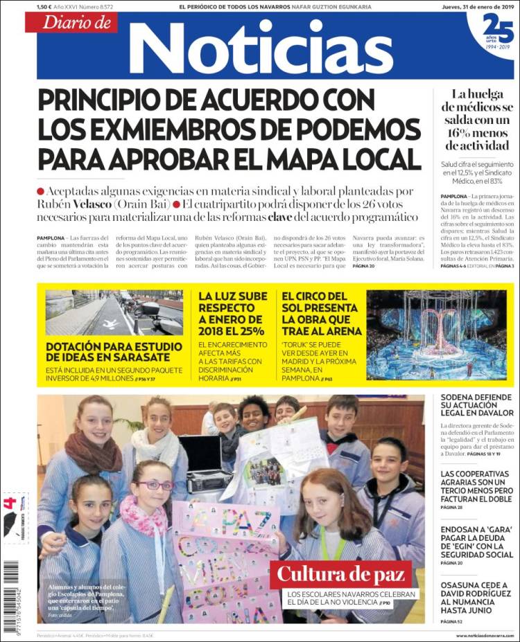 Portada de Noticias de Navarra (Espa&ntilde;a)