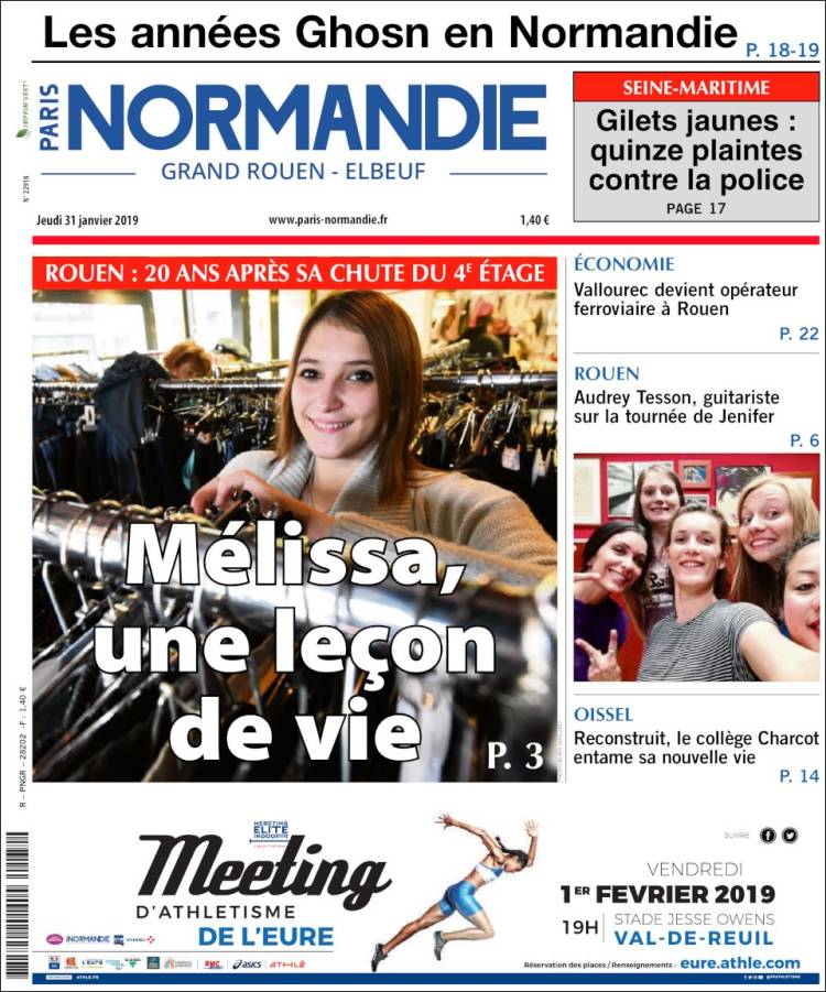 Portada de Paris Normandie (Francia)