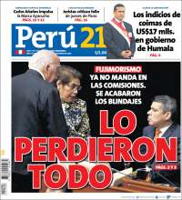 Portada de Perú 21 (Peru)