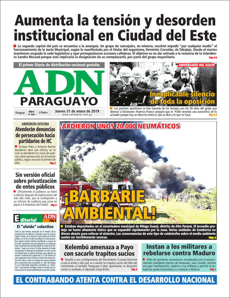 Portada de ADN Paraguayo (Paraguay)