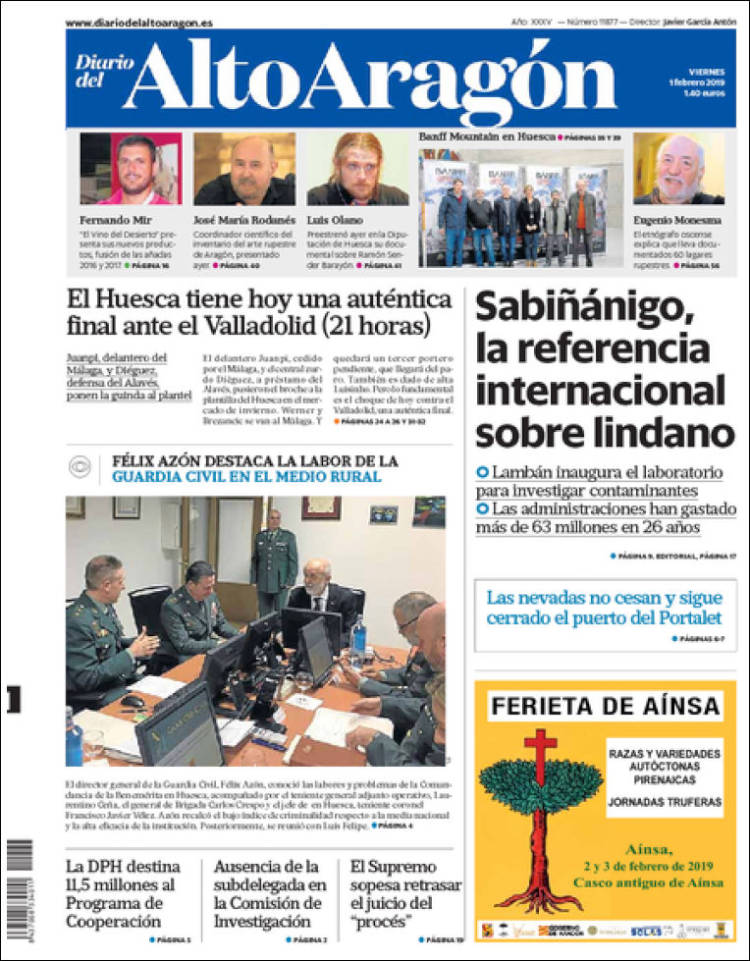 Portada de Diario del AltoAragón (Espa&ntilde;a)