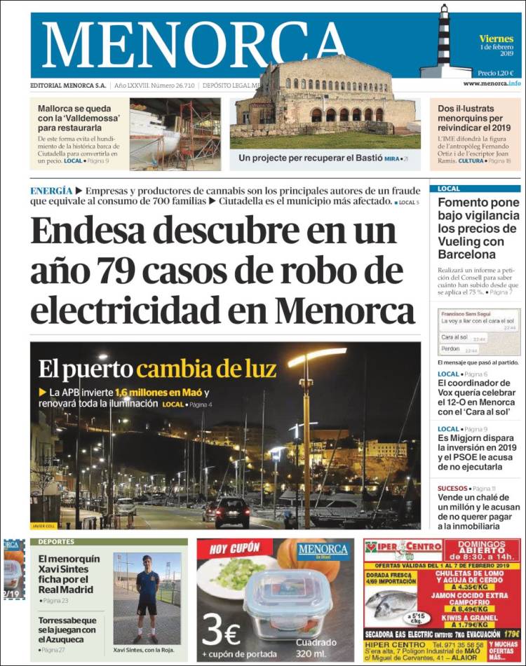 Portada de Menorca - Diario Insular (Espa&ntilde;a)