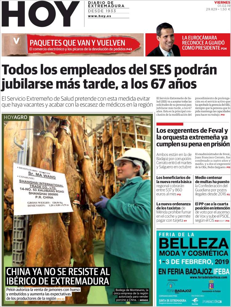Portada de Hoy - Badajoz (Espa&ntilde;a)
