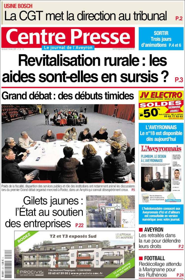 Portada de Centre Presse (France)