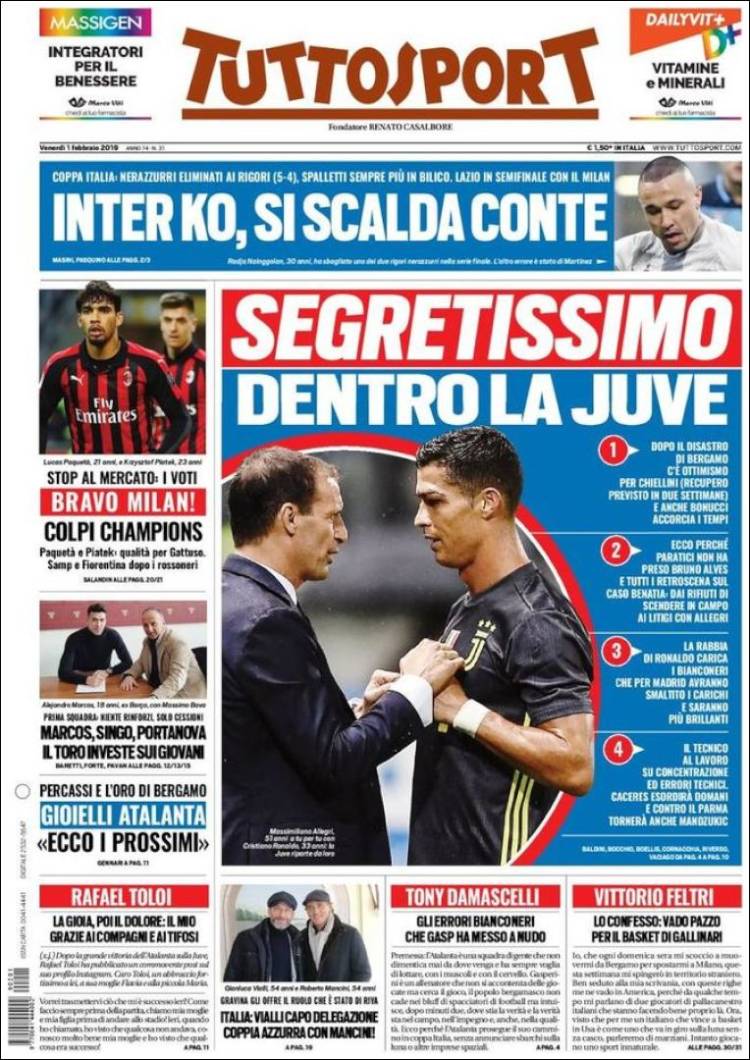 Portada de Tuttosport (Italie)