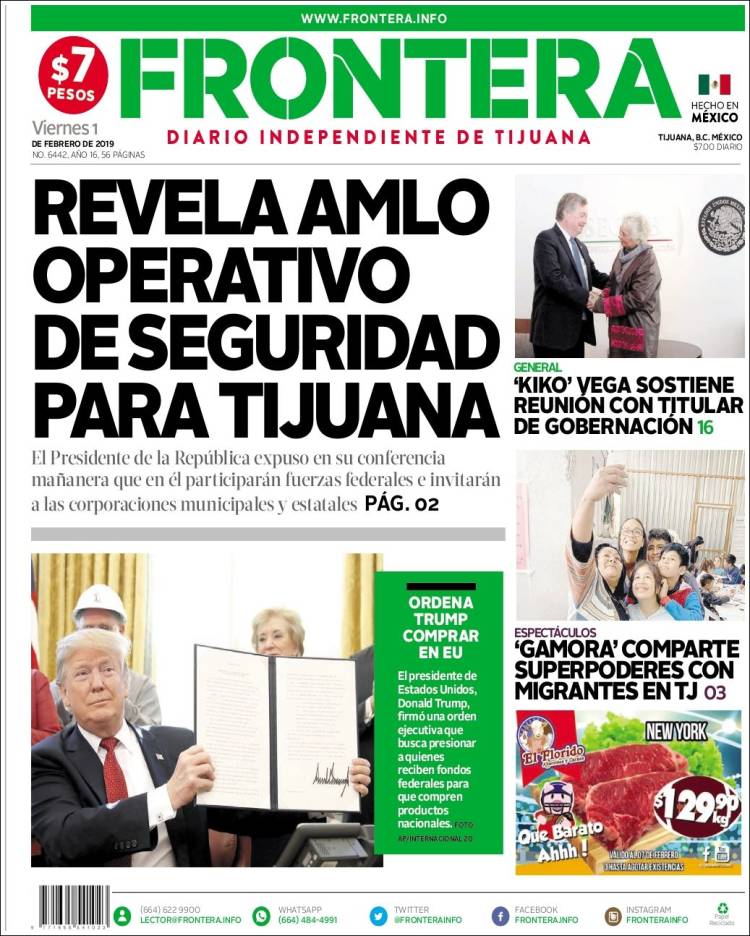 Portada de Frontera (México)