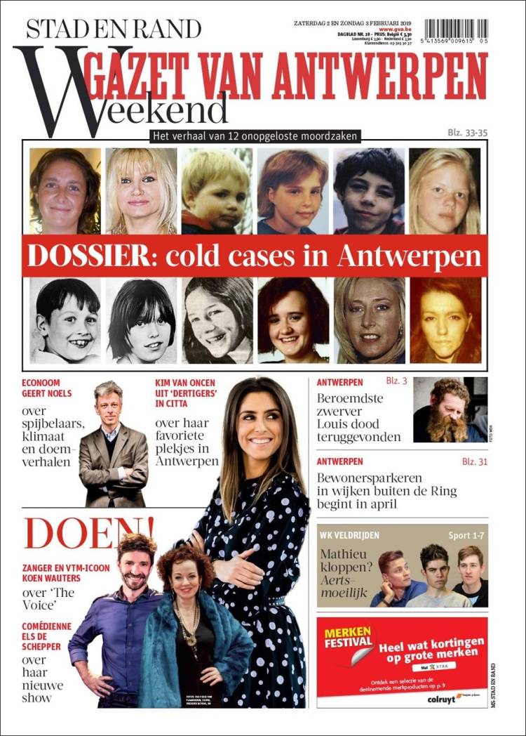 Portada de Gazet van Antwerpen (B&eacute;lgica)