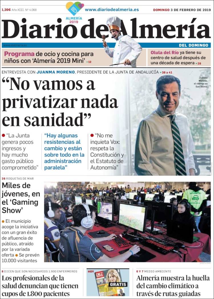 Portada de Diario de Almería (Espa&ntilde;a)