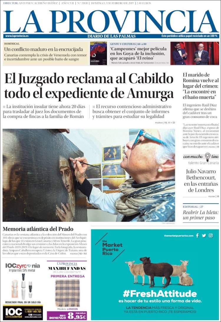 Portada de La Provincia (Espa&ntilde;a)