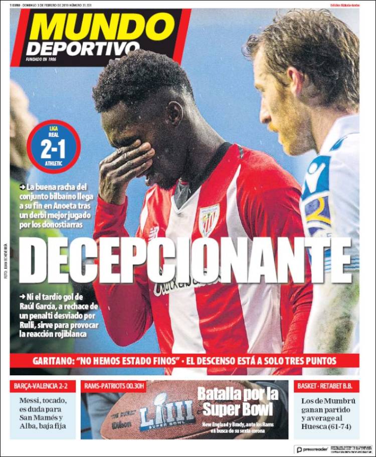 Portada de Mundo Deportivo Bizkaia (Espa&ntilde;a)