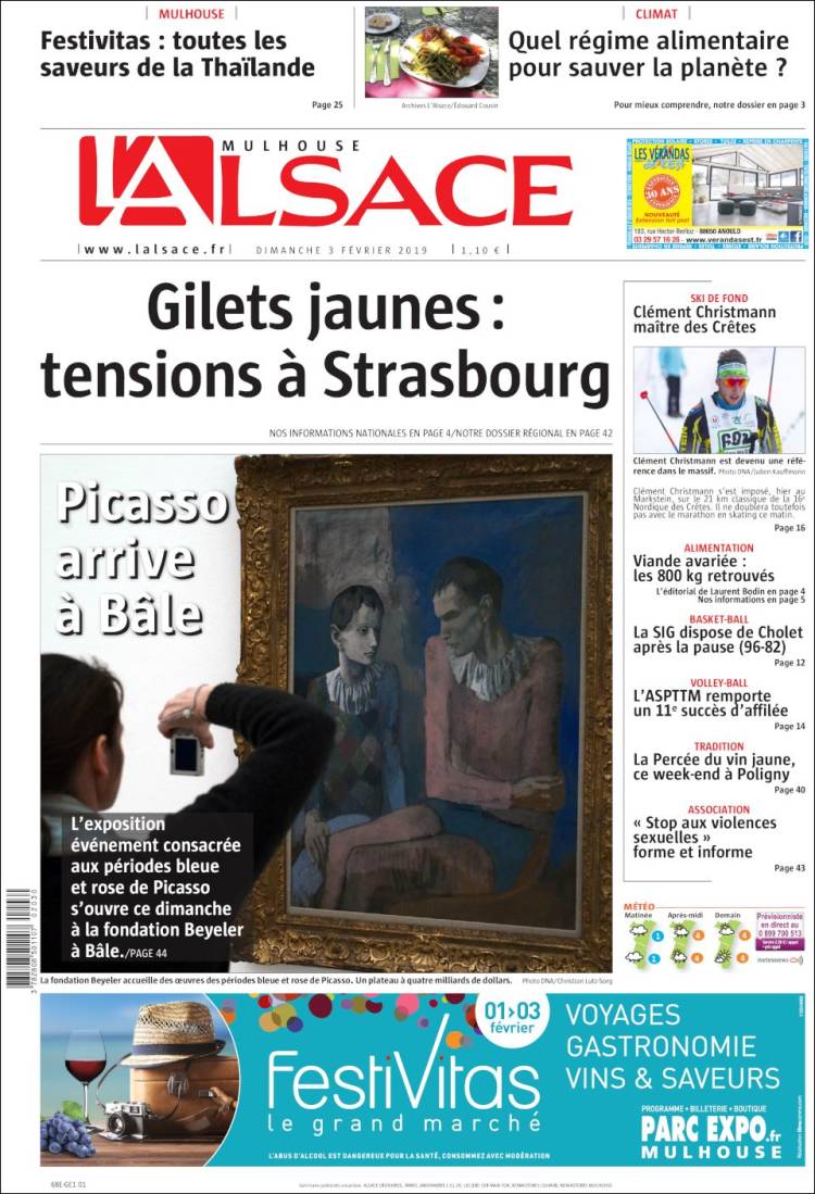 Portada de Journal L'Alsace (France)