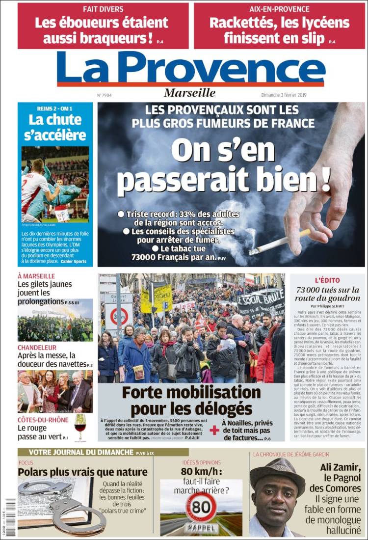 Portada de La Provence (Francia)