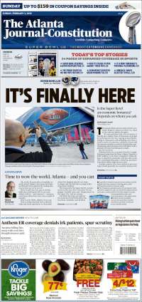 Portada de The Atlanta Journal-Constitution (USA)