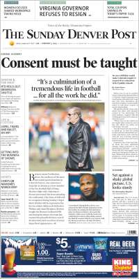 Portada de The Denver Post (USA)