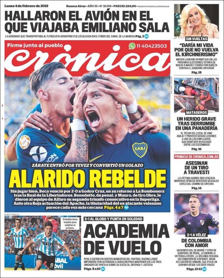 Portada de Crónica (Argentina)