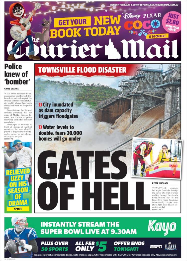Portada de The Courier-Mail (Australia)