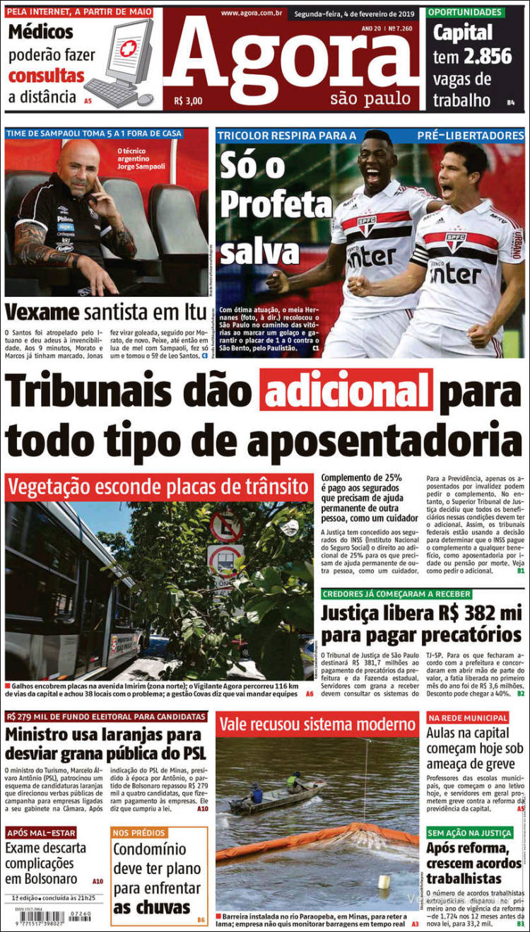 Portada de Agora São Paulo (Brasil)