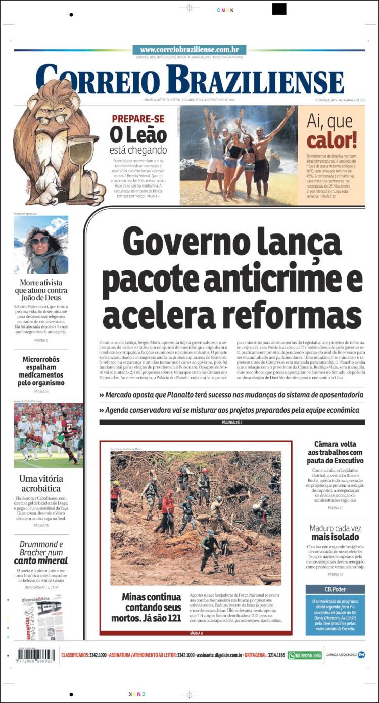 Portada de Correio Braziliense (Brasil)