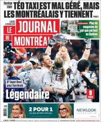 Portada de Le Journal de Montréal (Canadá)