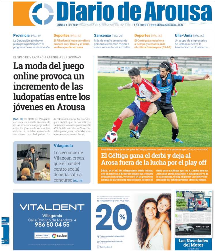 Portada de Diario de Arousa (Espa&ntilde;a)