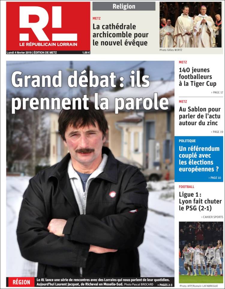 Portada de Le Republicain Lorrain (Francia)