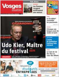 Portada de Vosges Matin (Francia)