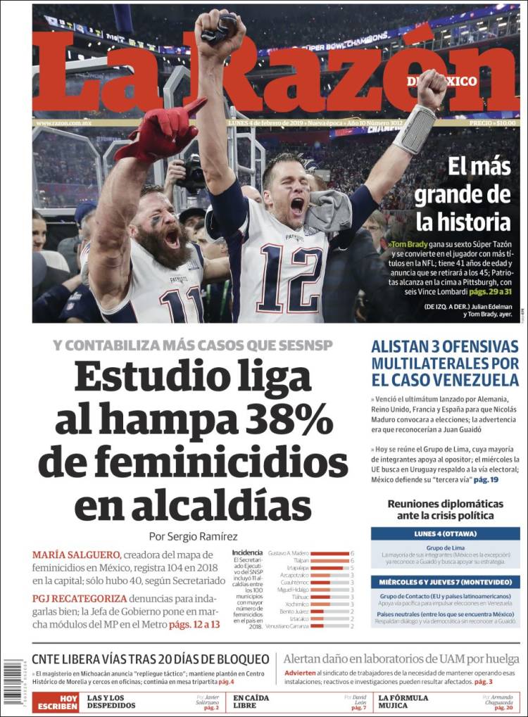 Portada de La Razón (M&eacute;xico)