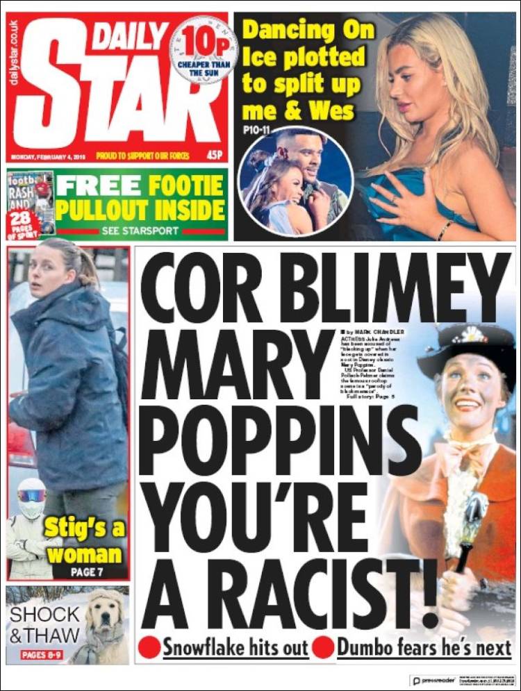 Portada de Daily Star (Reino Unido)