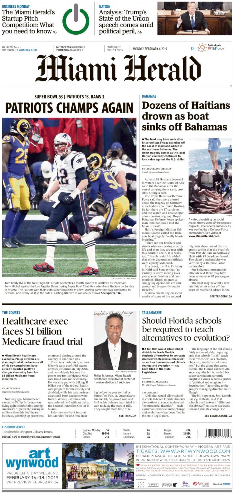 Portada de Miami Herald (USA)