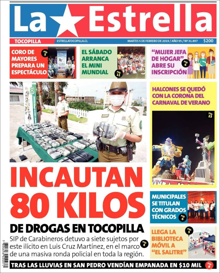 Portada de La Estrella de Tocopilla (Chile)