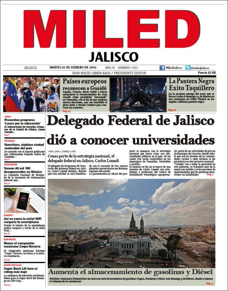 Portada de Miled - Jalisco (México)