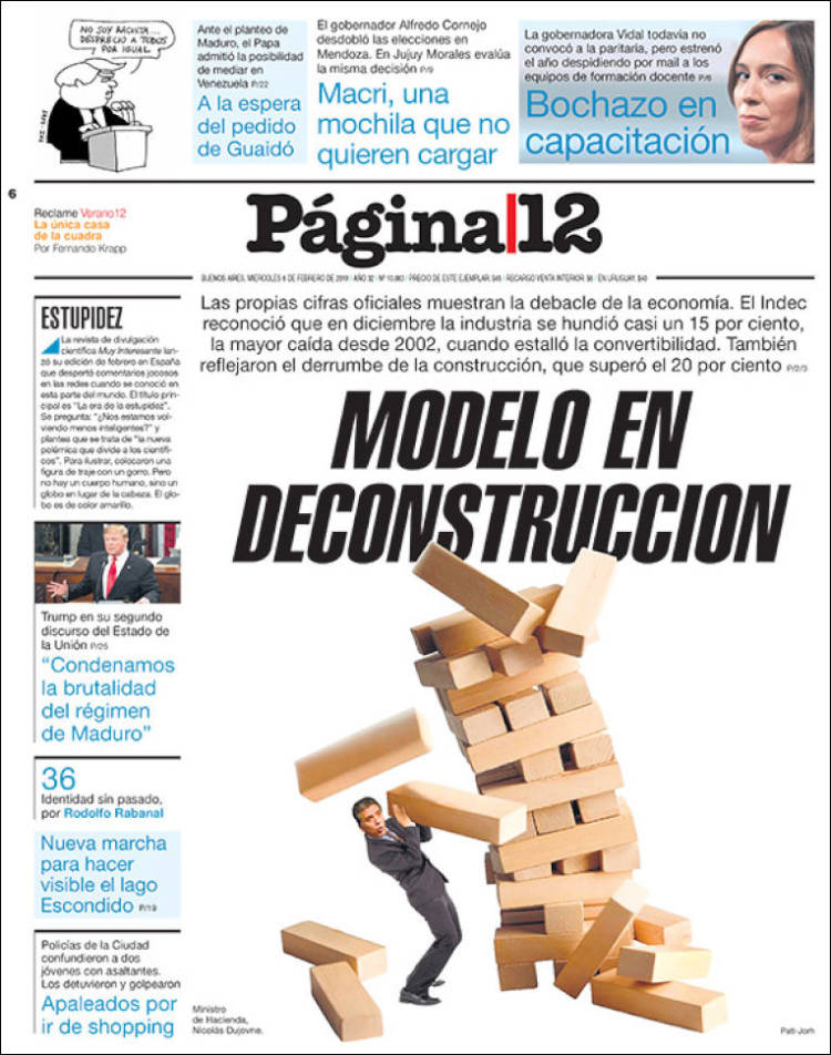 Portada de Página/12 (Argentina)