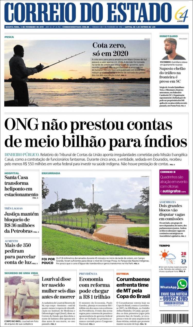 Portada de Correio do Estado (Brasil)