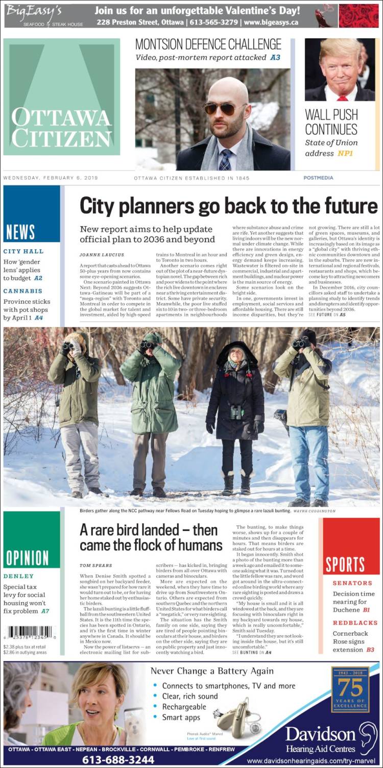 Portada de Ottawa Citizen (Canadá)