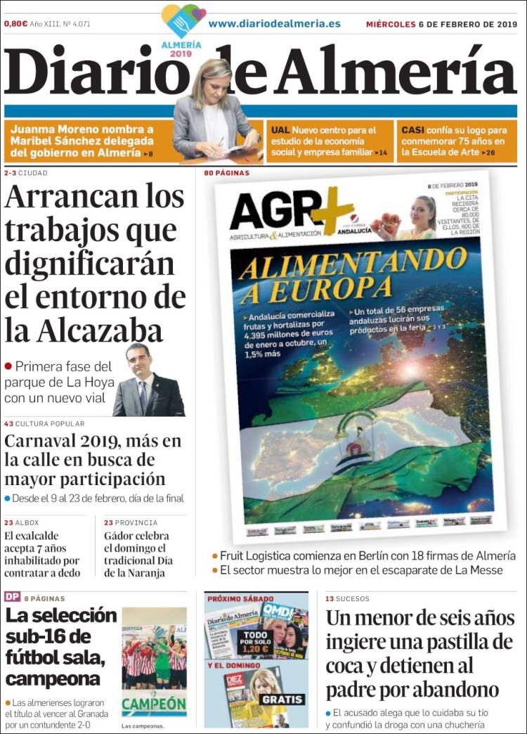 Portada de Diario de Almería (Espa&ntilde;a)