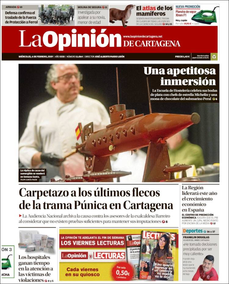 Portada de La Opinión de Murcia (Espa&ntilde;a)