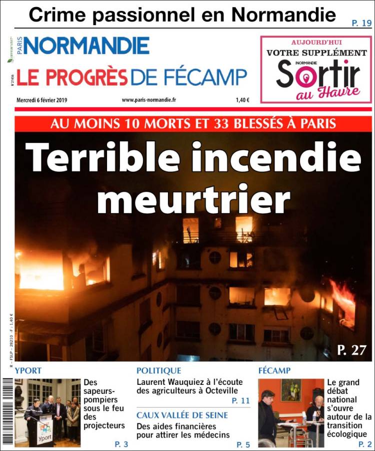 Portada de Progres de Fecamp (Francia)