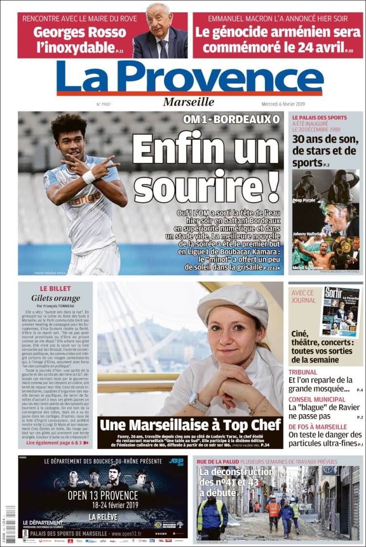 Portada de La Provence (Francia)
