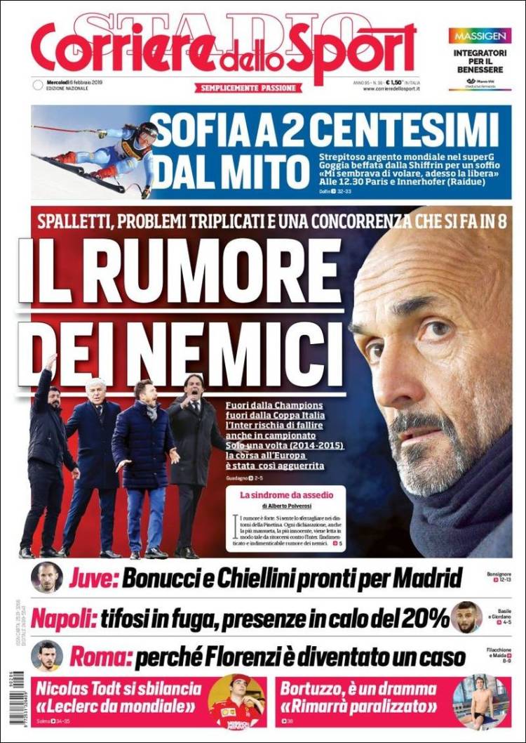 Portada de Corriere dello Sport (Italia)