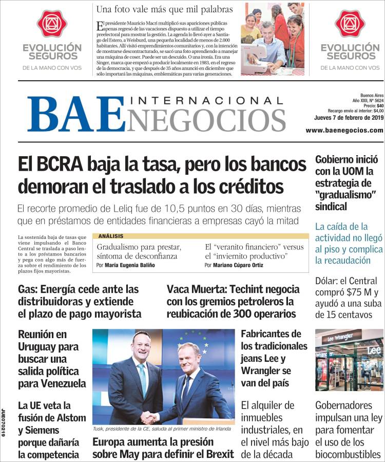 Portada de Buenos Aires Económico (Argentine)