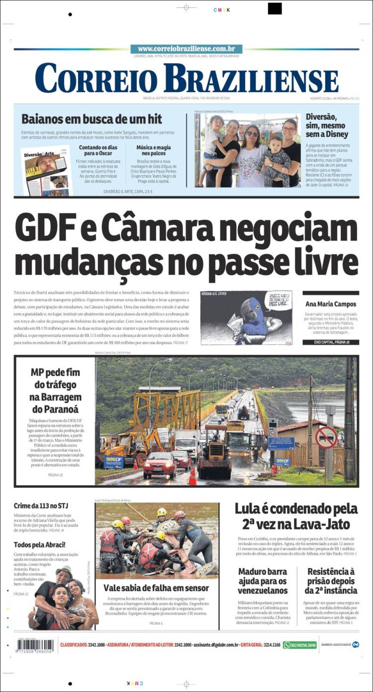 Portada de Correio Braziliense (Br&eacute;sil)