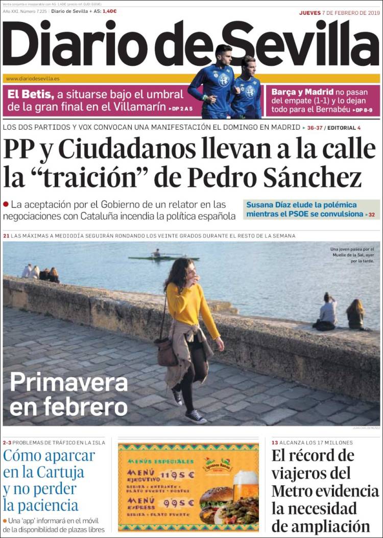 Portada de Diario de Sevilla (Espagne)