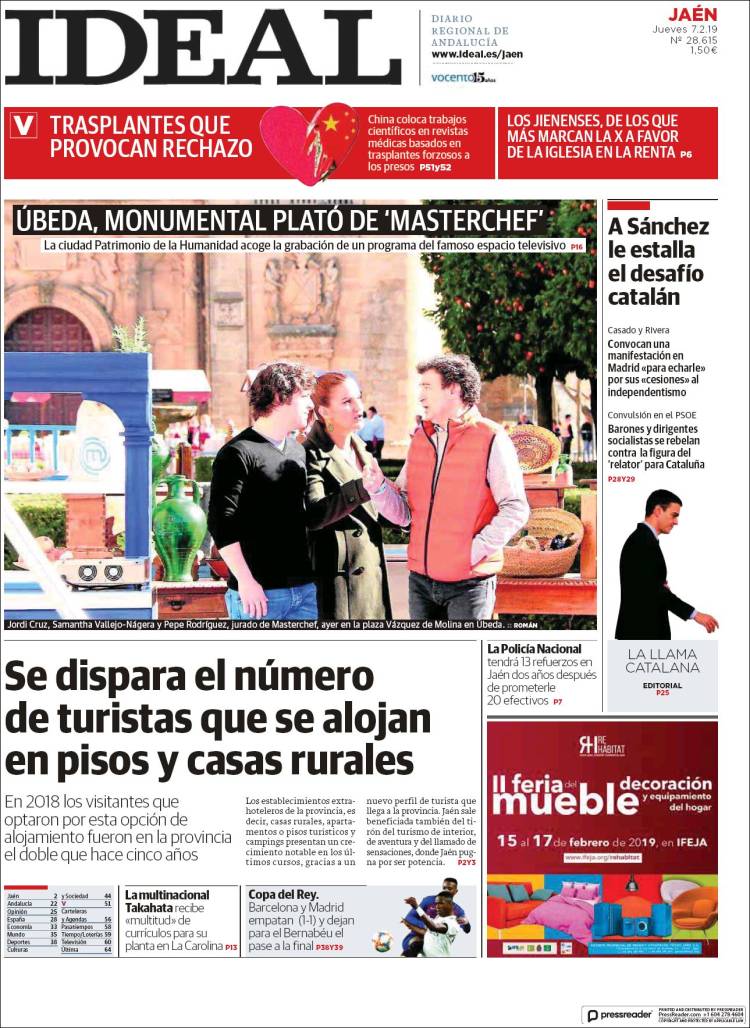 Portada de El Ideal de Jaén (Espagne)