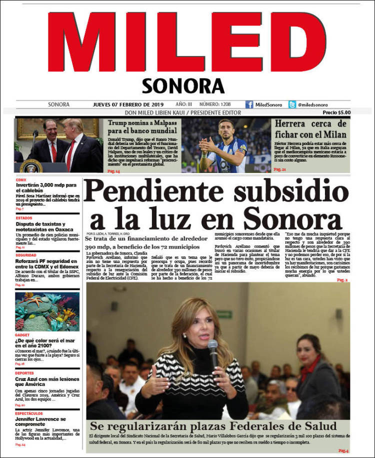 Portada de Miled - Sonora (México)