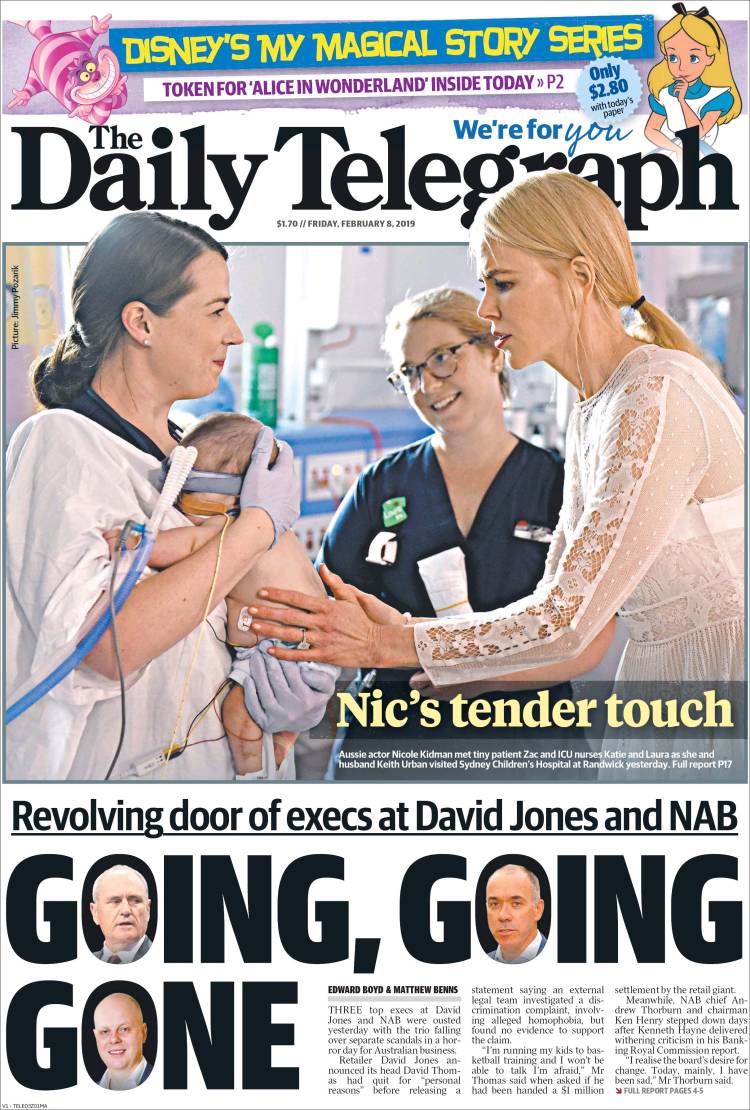 Portada de The Daily Telegraph (Australia)