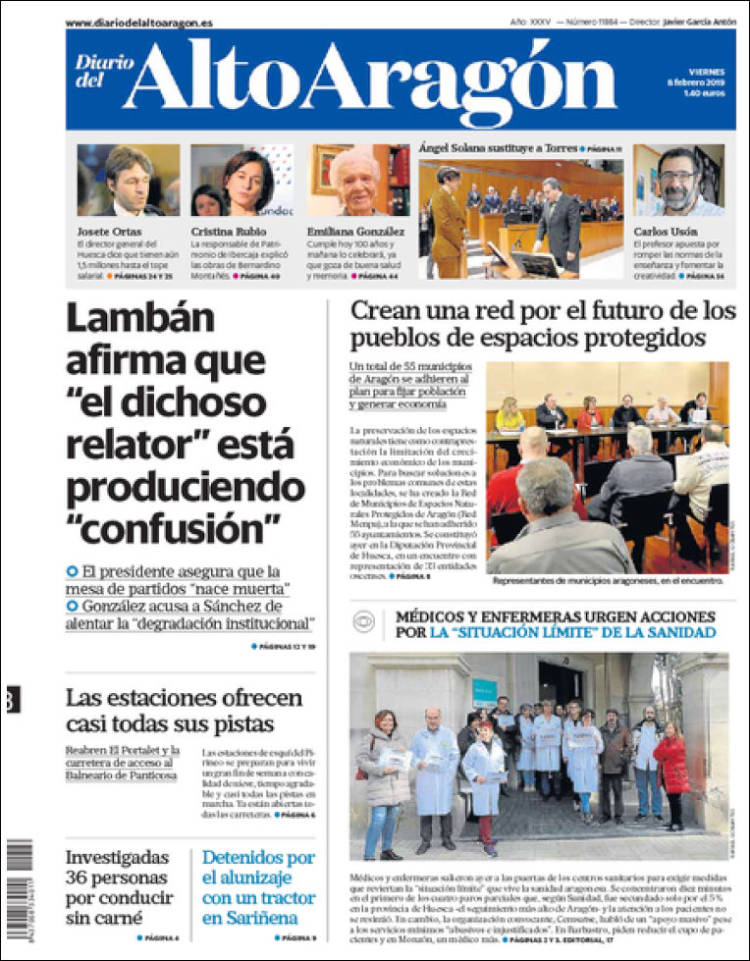 Portada de Diario del AltoAragón (España)