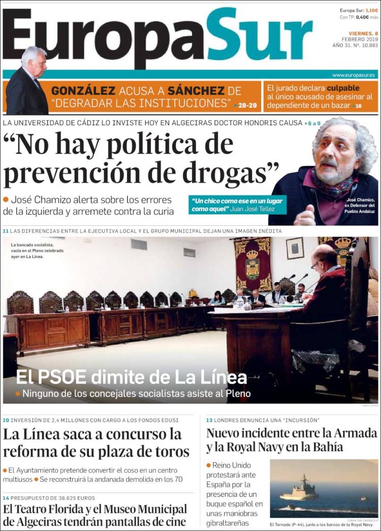 Portada de Europa Sur (España)