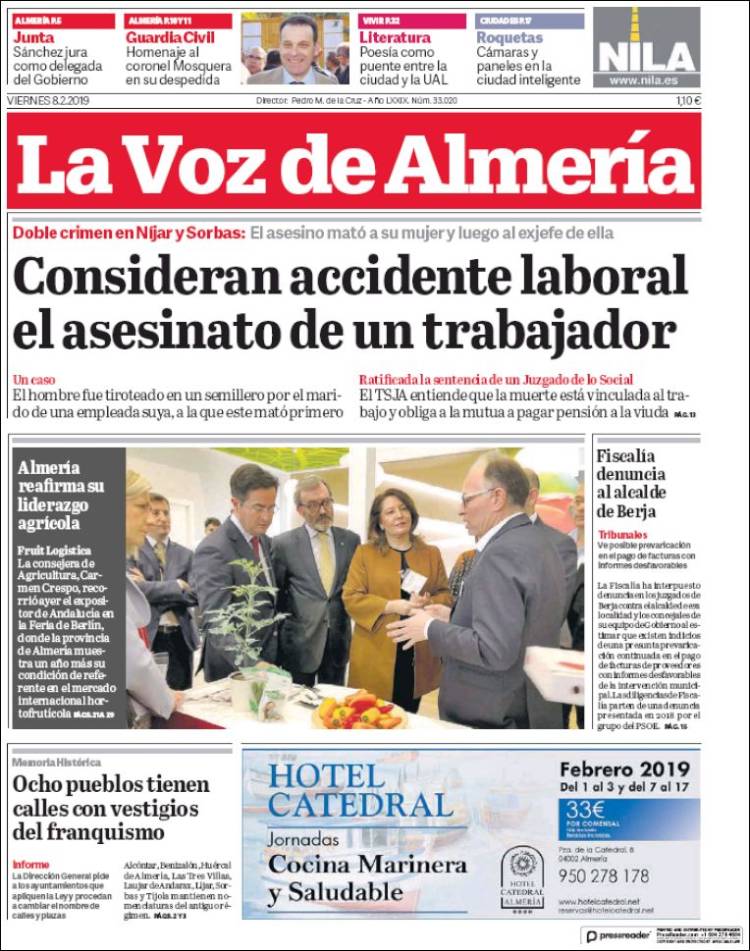 Portada de La Voz de Almería (Spain)