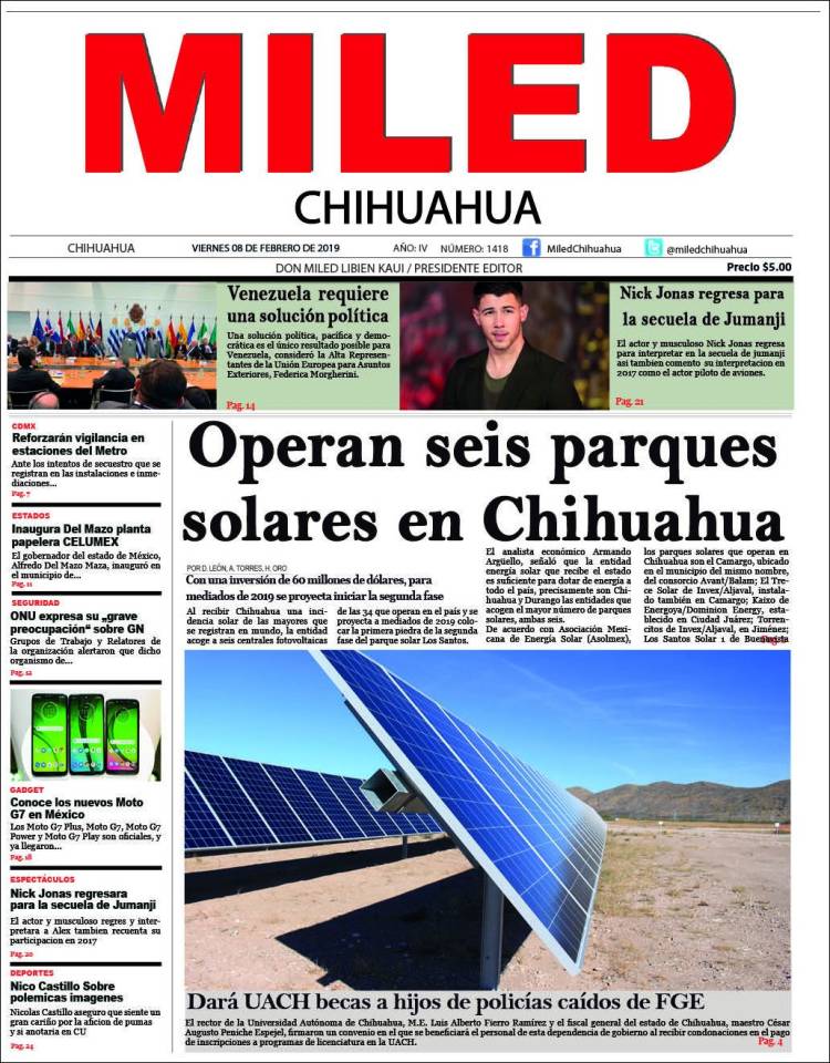 Portada de Miled - Chihuahua (México)